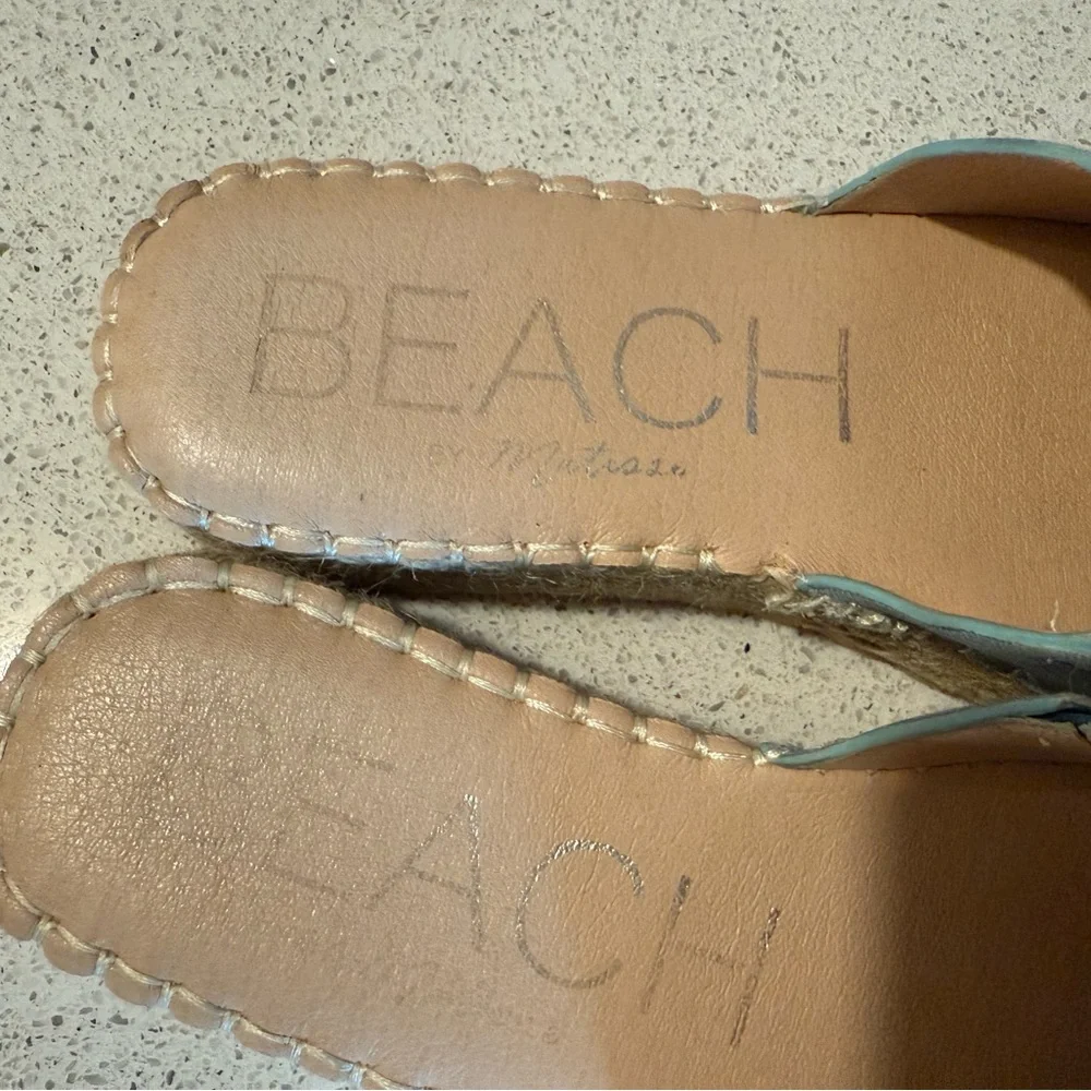 Beach Blue Slip-On Women’s Espadrille Slide Sandals